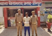 तमंचा, कारतूस के साथ बदमाश गिरफ्तार एसपी के निर्देशन में अपराधियो के खिलाफ़ चल रहा है अभियान